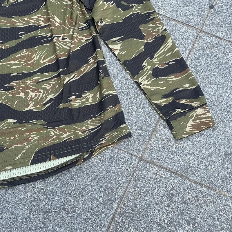 Velocity Style Rugby Shirt Quick Dry Tactical Long Sleeve T-shirt CAG Love Camo