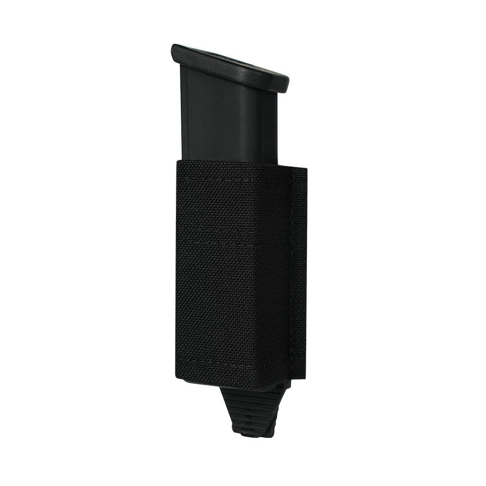 1000D Nylon Single 9mm Magazine Pouch MOLLE-Compatible Elastic Retention  for Shooting Hunting Airsoft