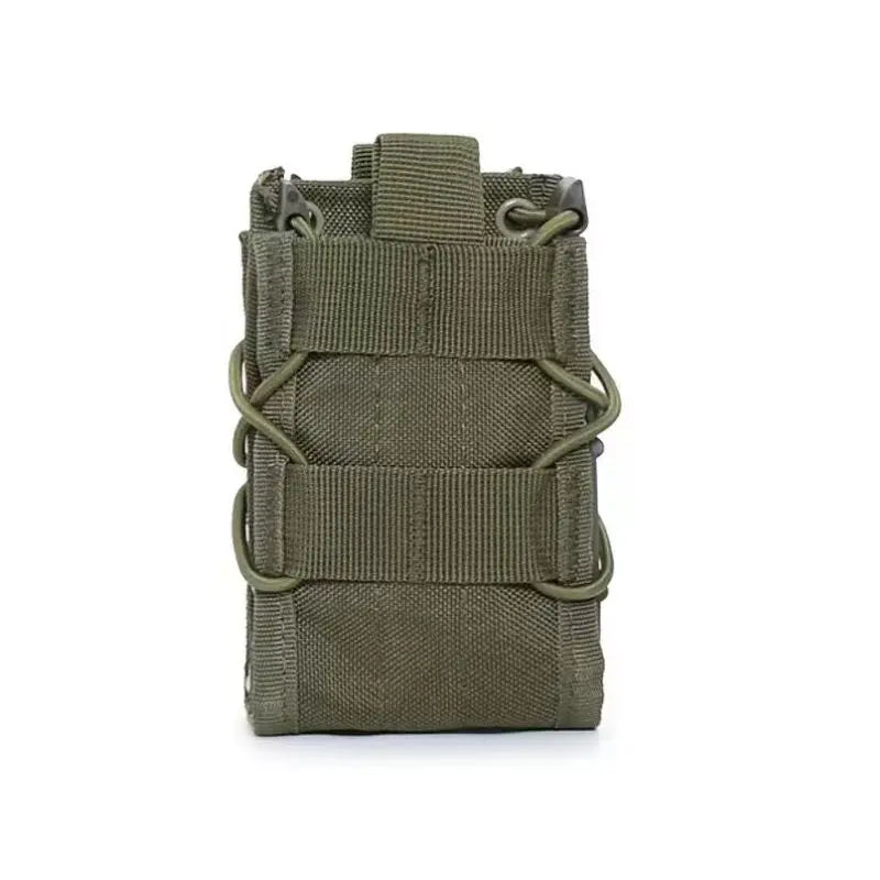 Tactical MOLLE Airsoft Airgun Double Mag Pouch for AR15/M4/16 5.56 Rifle&Pistol, Hunting Vest Accessory, Durable Magazine Holder