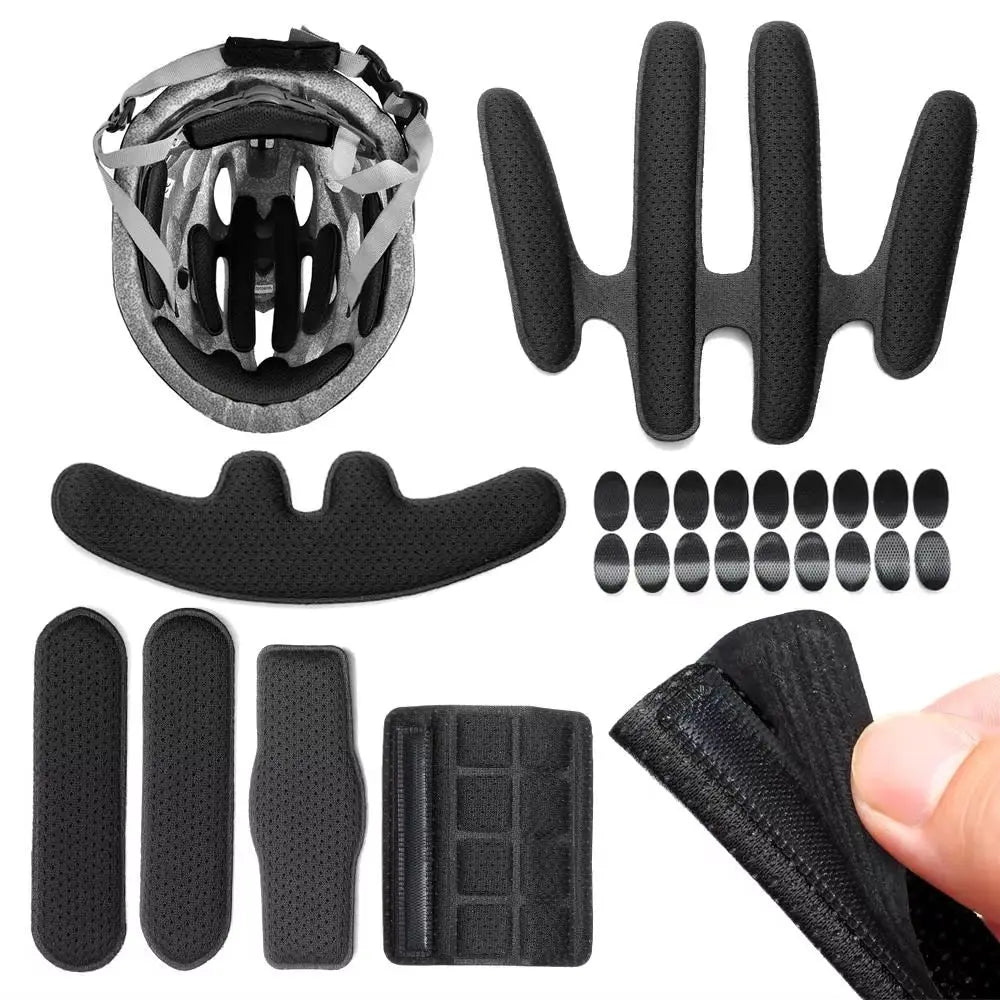 24Pcs/set Helmet Inner Padding Kits Sealed Sponge Replacement Motorcycle Bicycle Cycling Universal Foam Protection Pads Set