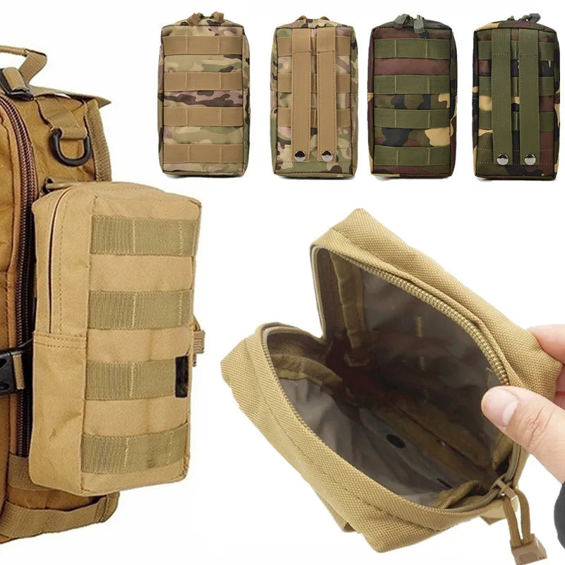 600D Tactical Molle System Medical Pouch Utility EDC Tool Accessory Waist Pack Phone Case Airsoft Hunting Bag Outdoor Equipment
