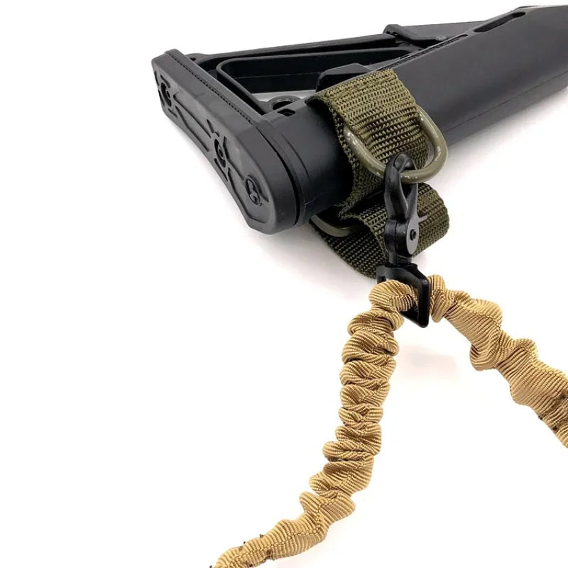 Tactical ButtStock Sling Gun Sling Loop Adapter Adjustable Nylon Shoulder Strap with D Ring EDC Belt Attachment for Hunting..
