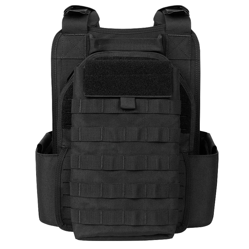 ARTEX 8125 Black Nylon Tactical Plate Carrier Vest One-Click Quick Release MOLLE Airsoft Training Gear