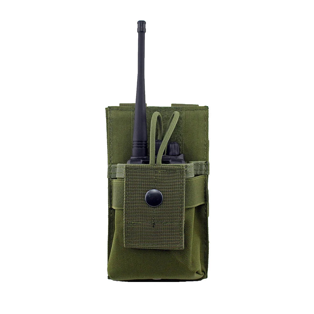 1000D Tactical Radio Pouch Walkie Talkie Holster Phone Holder Hunting Waist Belt Pack EDC Bag Molle Magazine Pouches