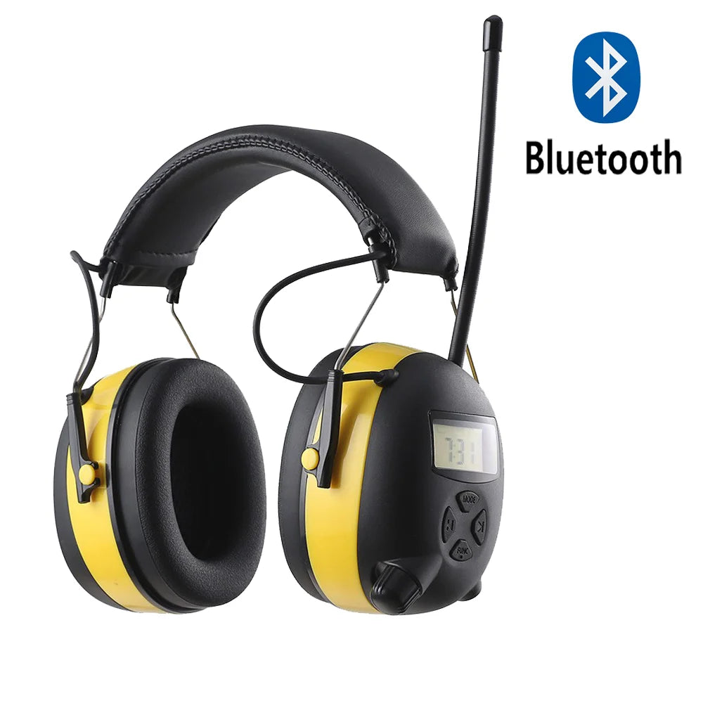Professio Bluetooth Hearing Protection Headphones AM/FM Radio Headphone 30dB NRR Noise Reduction Safety Earmuffs for Mowing Work