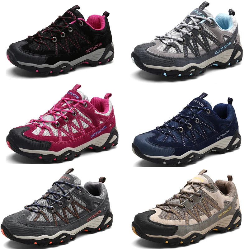 EOCENE Couple Outdoor Adventure Breathable Mesh Anti-Slip Durable Grip for Hiking Trail Running Shock-Absorbing  Casual Shoes