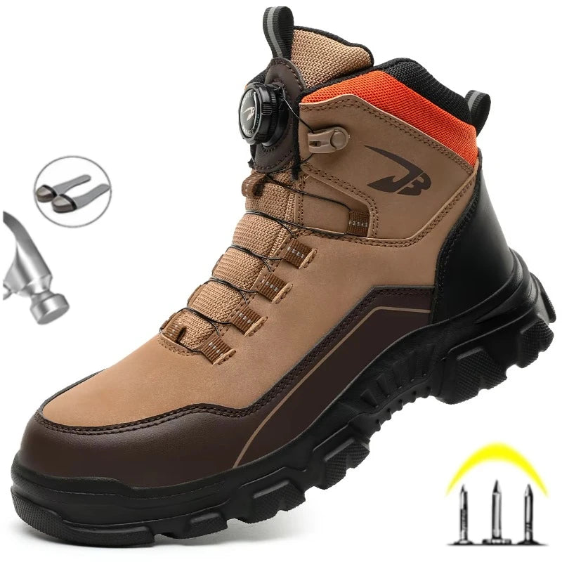 New Fashion 2025 Men Work Safety Boots Sneakers Lightweight Comfortable Anti Slip Wear-resistant Labor Shoes Male Footwear