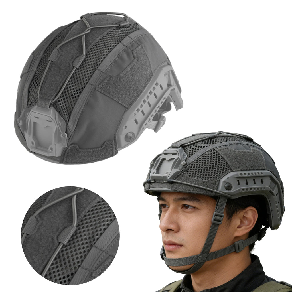For WOSPORT FAST SF Airsoft Paintball Helmet Cover with Elastic Fixed Cord Tactic Helmets Cover Breathable Hunting Accessories