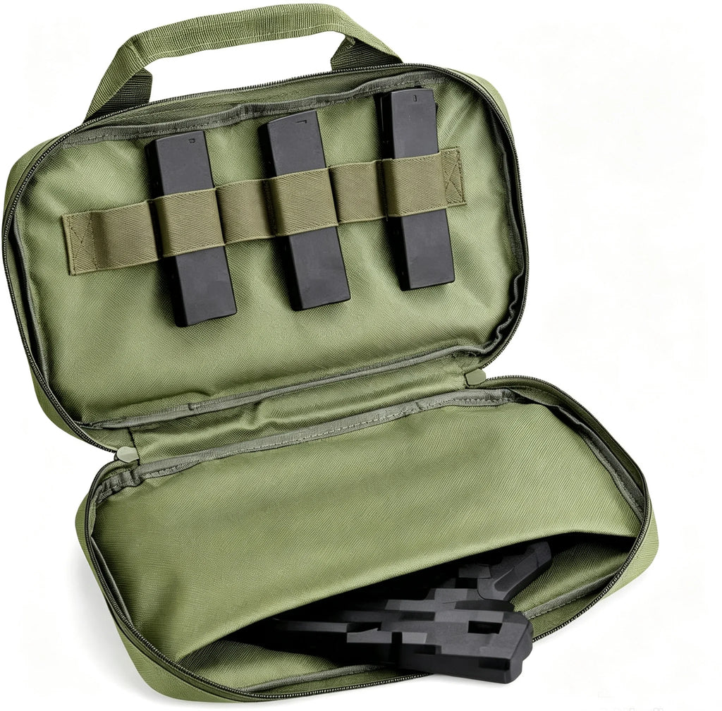 Outdoor sports pistol storage bag, magazine storage bag, pistol bag concealed carrying cushion holster with magazine storage slo
