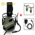 EARMOR M32 SE Shooting Earmuffs Tactical Noise Reduction Headset with Helmet ARC Rail Adapter with Kenwood PTT Adapter New