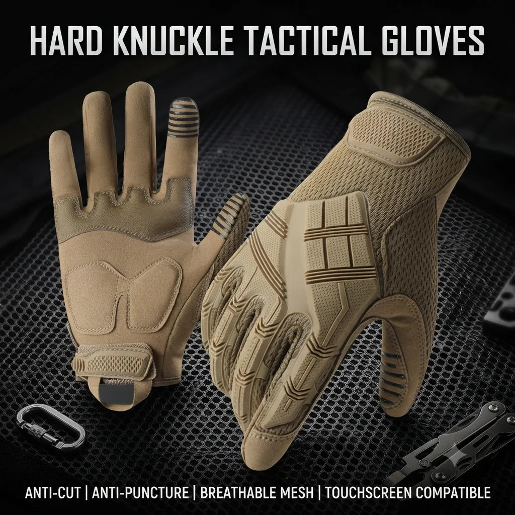 Tactical Gloves for Men Touchscreen Motorcycle Gloves Soft Shell Palm Pad Anti Slip Shooting Hunting Cycling Camping Gear