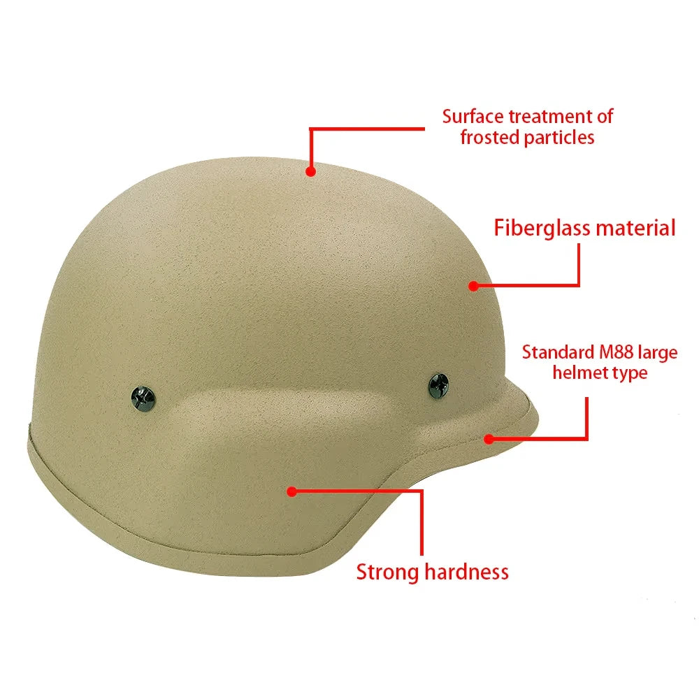 BOOIU M88 Tactical Fast Helmet Fiberglass Material Outdoor Sport Training CS Hunting Protective Helmet Safety Gear