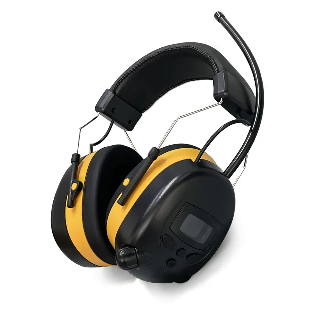 Shooting Earmuff AM FM Radio Headphone Ear Protection Noise Reduction Earmuff Comfortable Hearing Protector with Digital Display