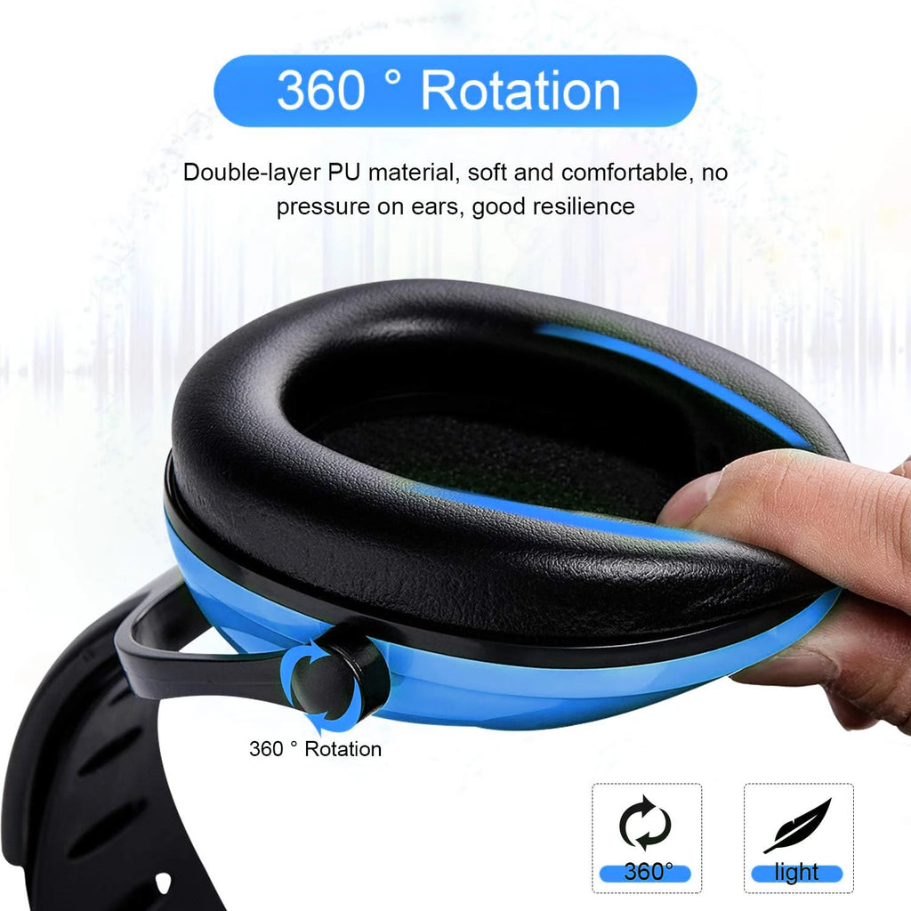Kids Noise Cancelling Safety Ear Muffs, SNR 26dB Hearing Protection Noise Reduction Earmuffs for Autism, Sleeping, Studying