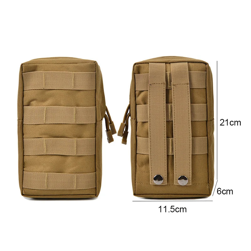 Outdoor Molle Pouch EDC Tool Bag Waterproof Nylon Multi Purpose Small Pack Universal Hunting Camping Bag Outdoor Equip