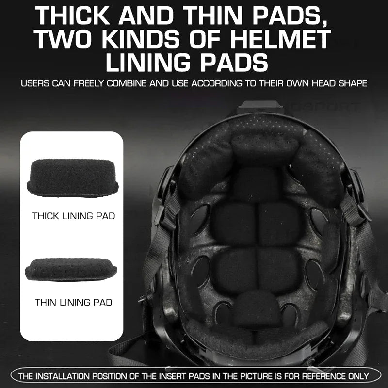 Helmet Pads Tactical Helmet Inner Padding Kit Memory Foam Protective Pad for FAST SF Super High Cut Helmet Accessories