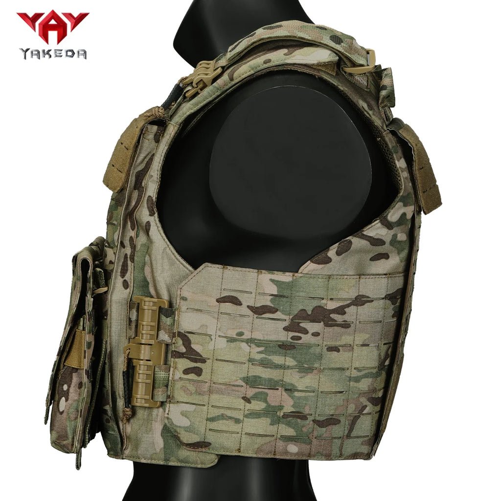YAKEDA new vest hunting vest with one click quick disassembly laser cutting PALS system training vest