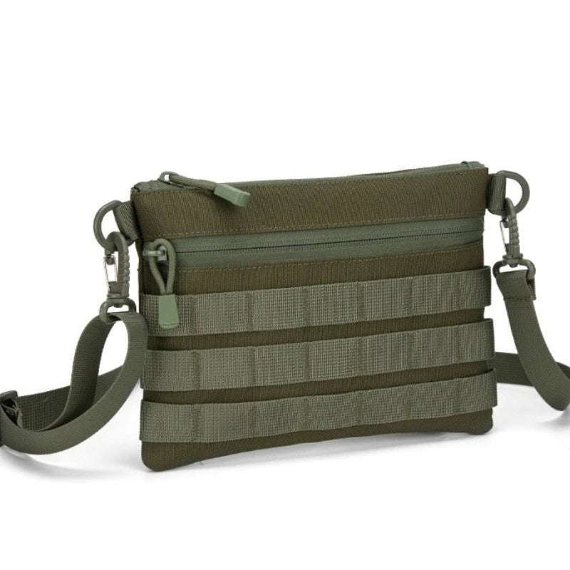 Tactical MOLLE Crossbody Bag 600D Nylon EDC Sling Shoulder Bag with Modular Webbing for Outdoor Hiking Daily Travel