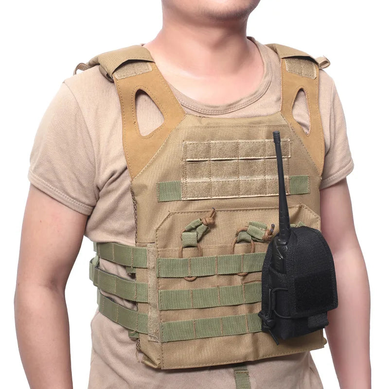 Portable Outdoor Walkie Talkie Pouch Tactical Oxford Molle Radio Pouch Holder Pocket Hunting Sports Waist Bag Interphone Holster