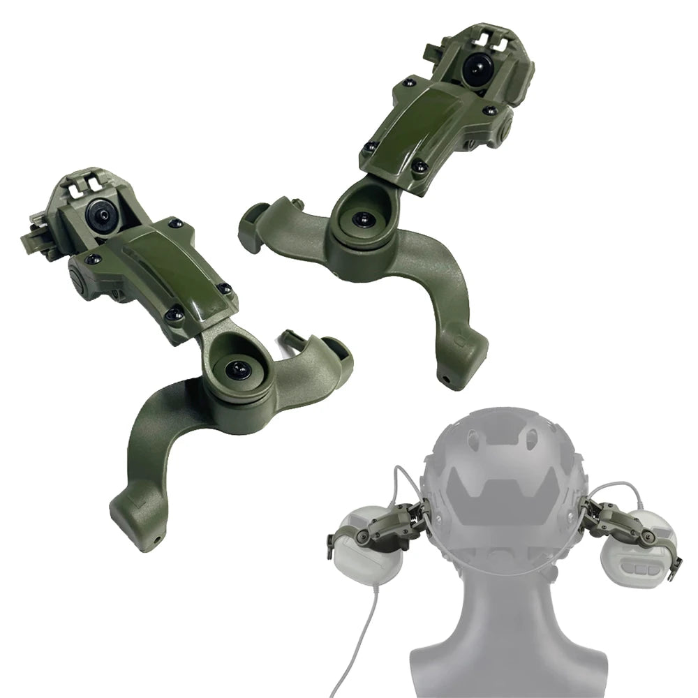 Tactical Earmuffs Helmet Mount,Multi-angle Rotation Bracket,Shooting Headset Accessories Fit Wendy ,OPS-Core Rapid ARC Rail