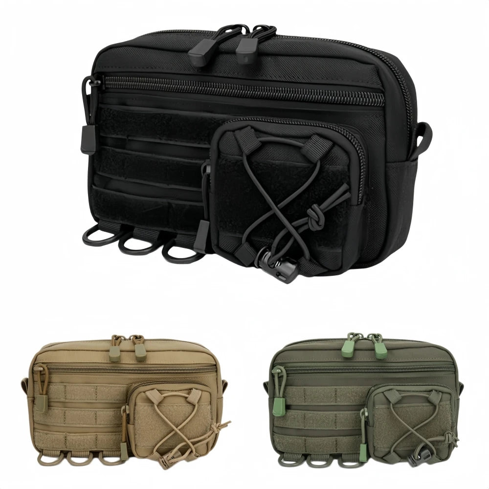 1000D EDC Pouch Molle Organizer Bag Utility EDC Tool Pouch Horizontal Modular Pouch Outdoor Waist Pack EMT Hunting Fanny Pack