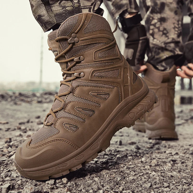 Men's Hiking Boots Non-Slip Lightweight Waterproof Outdoor Hunting Desert Combat &Tactical Boots Breathable Work Safty Shoes