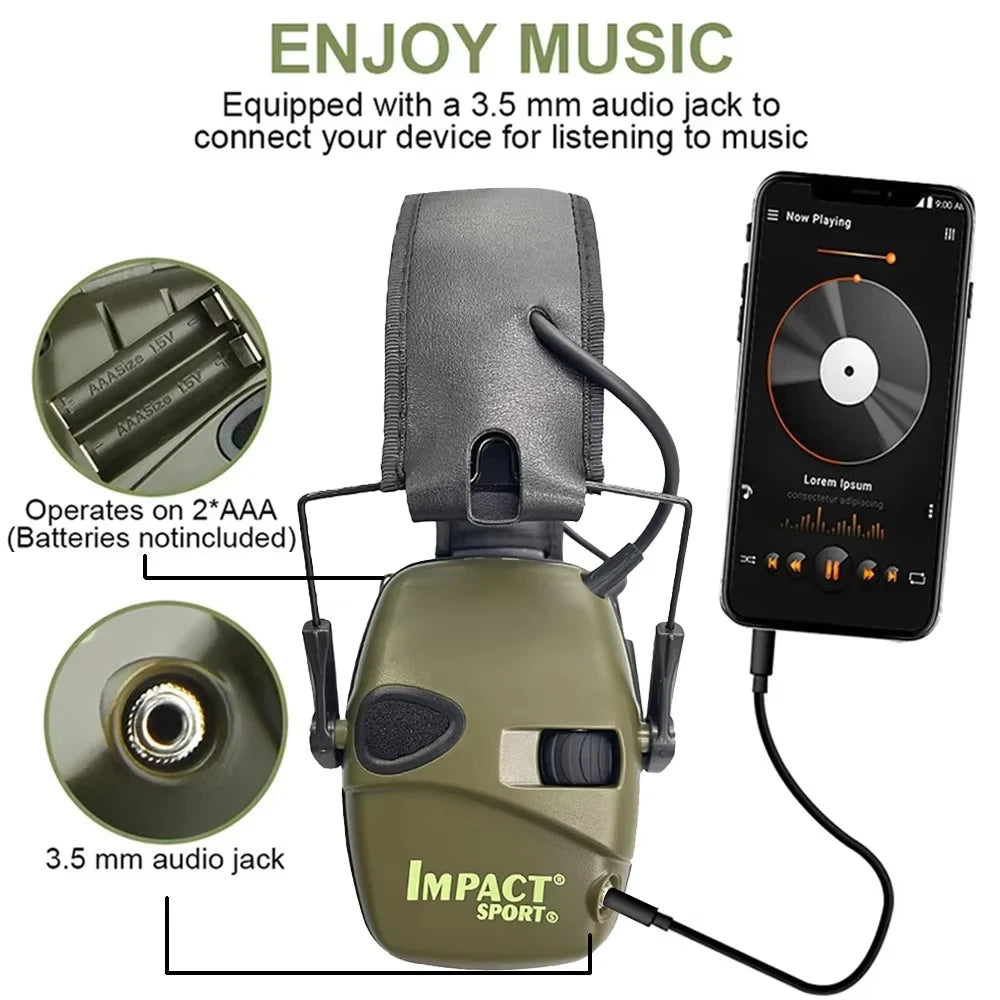 Tactical anti-noise Earmuff for Hunting shooting headphones Noise reduction Electronic Hearing Protective Ear Protection