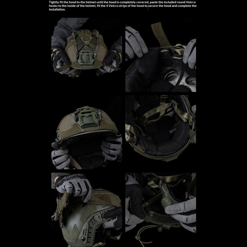 For WOSPORT FAST SF High-Cut Helmet Cover with Elastic Fixed Cord Tactic Helmets Cover Wear Resist for GEN4 Outdoor Airsoft Gear