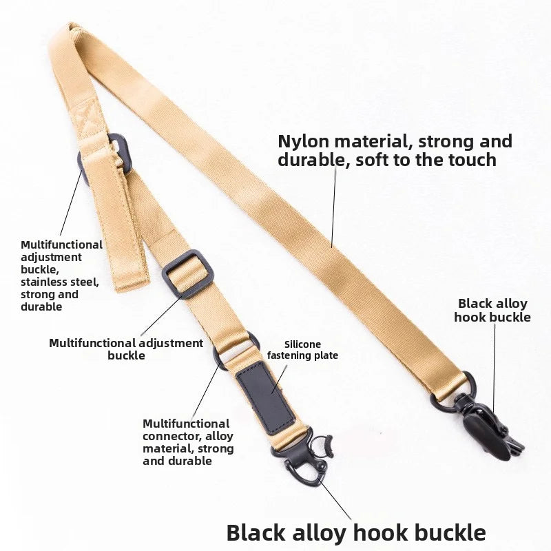 MS2 Tactical Adjustable Nylon Rifle Sling With Quick Release Clips Durable Gun Strap For Outdoor Hunting Shooting Sports Gear