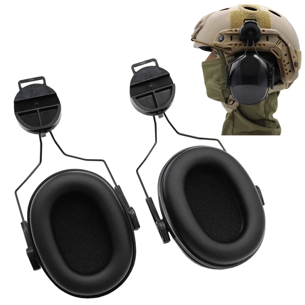 Upgrade Anti-Noise Tactical Hunting Ear Defenders FAST Helmet Mounted Version EarMuff Hearing Protection Soundproof for Shooting