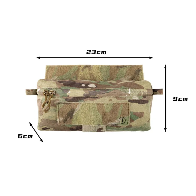 Tactical EDC Dump Drop Pouch Airsoft MK4/D3/FCPC Chest Rig Hanging Abdominal Pouch Multicam Expanded Plate Carrier Fanny Bag