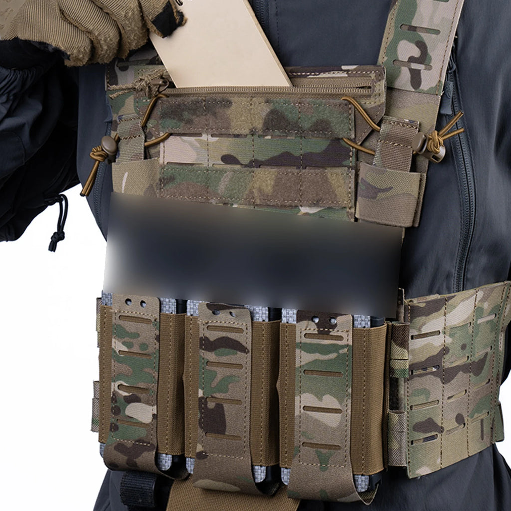 Tactic Chest Rig Reusable Tactic Chest Armor Management Panel Multi-Layer Hunting Vest Panels for Navigation Phone Carrier