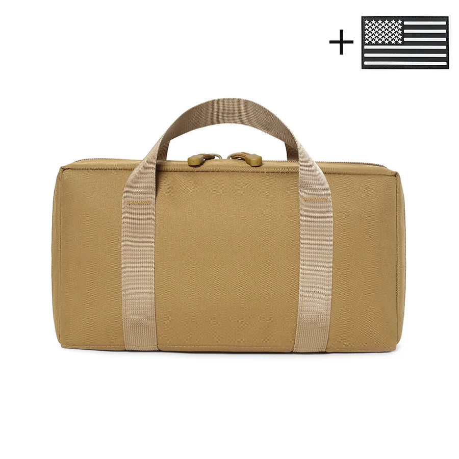 Outdoor sports handbag multifunctional tool storage bag partition storage design widened ribbon handle