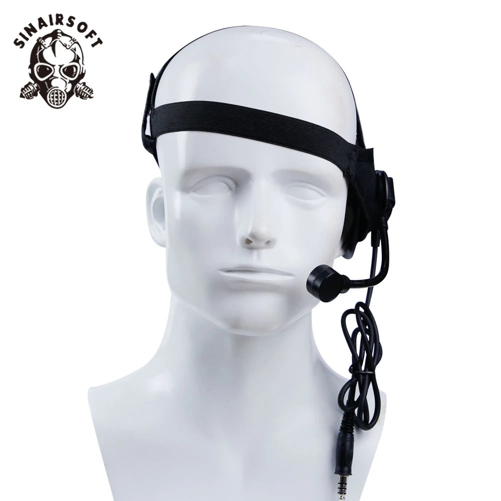 Tactical Headset NATO Z-TAC Selex Z028 with Boom Mic & Plug, Adjustable Harness, Open Earpiece SINAIRSOFT
