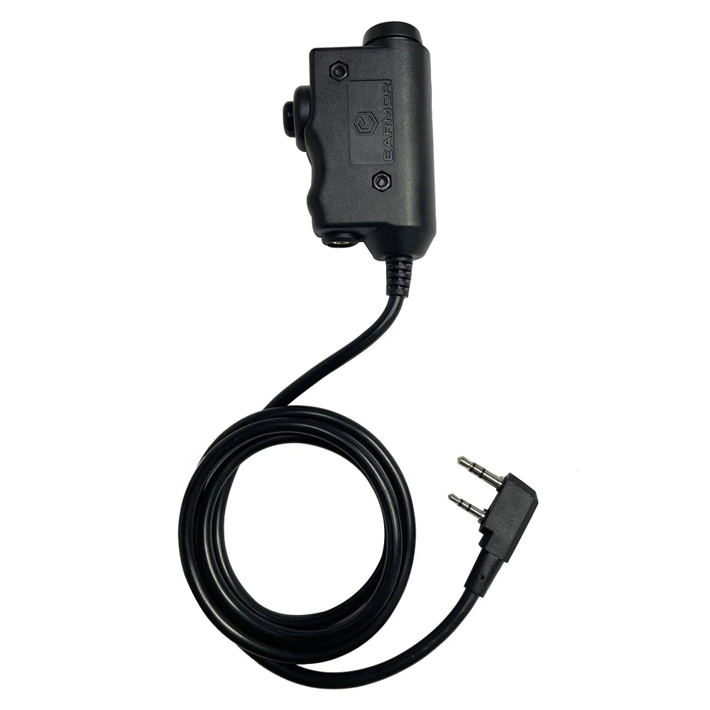 EARMOR M51 Push-To-Talk PTT Adapter Airsoft Tactical Headset Kenwood (for Baofeng) Plug Tactical Headset Accessory