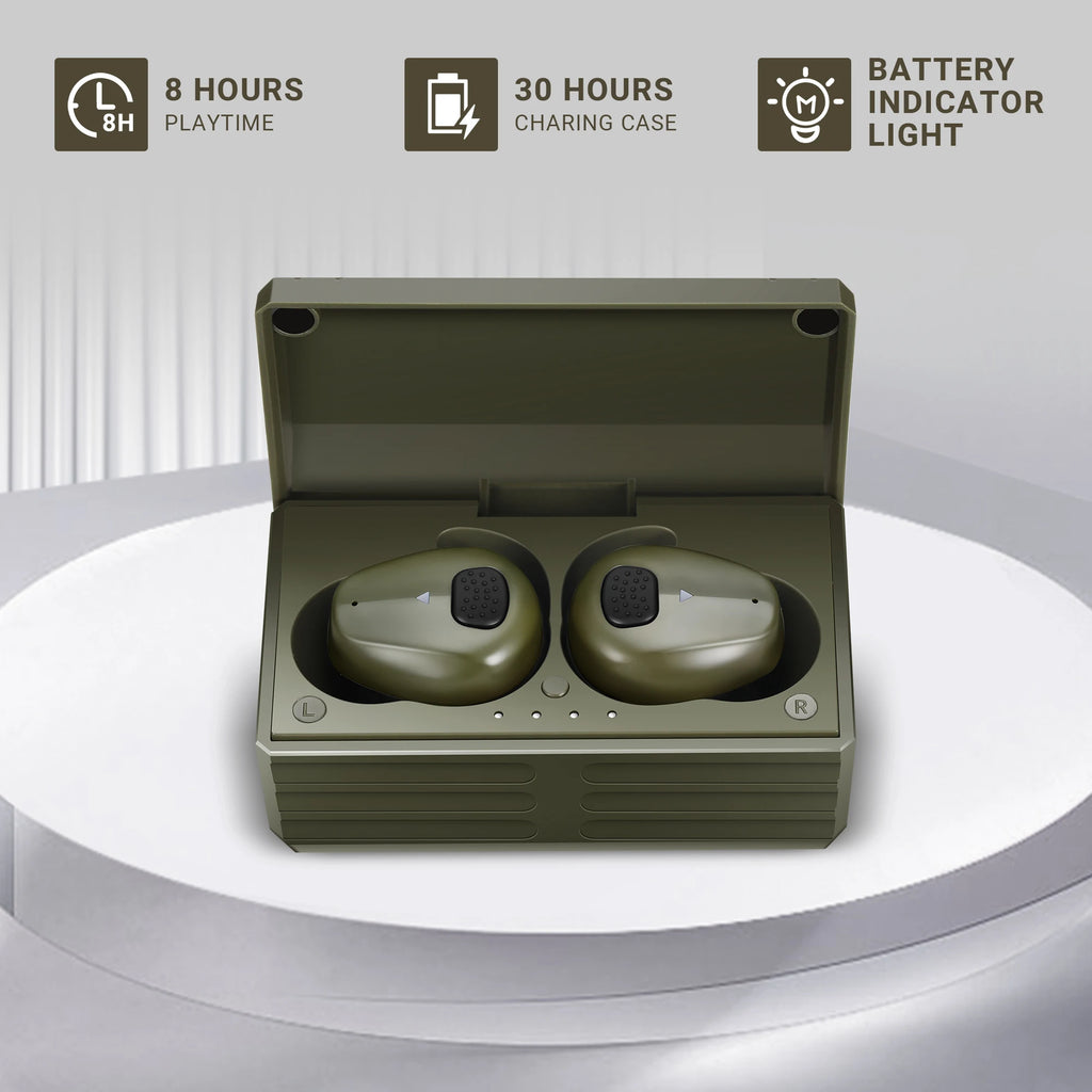 YHKEMA EB10 Tactical Bluetooth Headset Electronic Shooting Noise-Proof Earbuds/Noise-Cancelling Hearing Protection