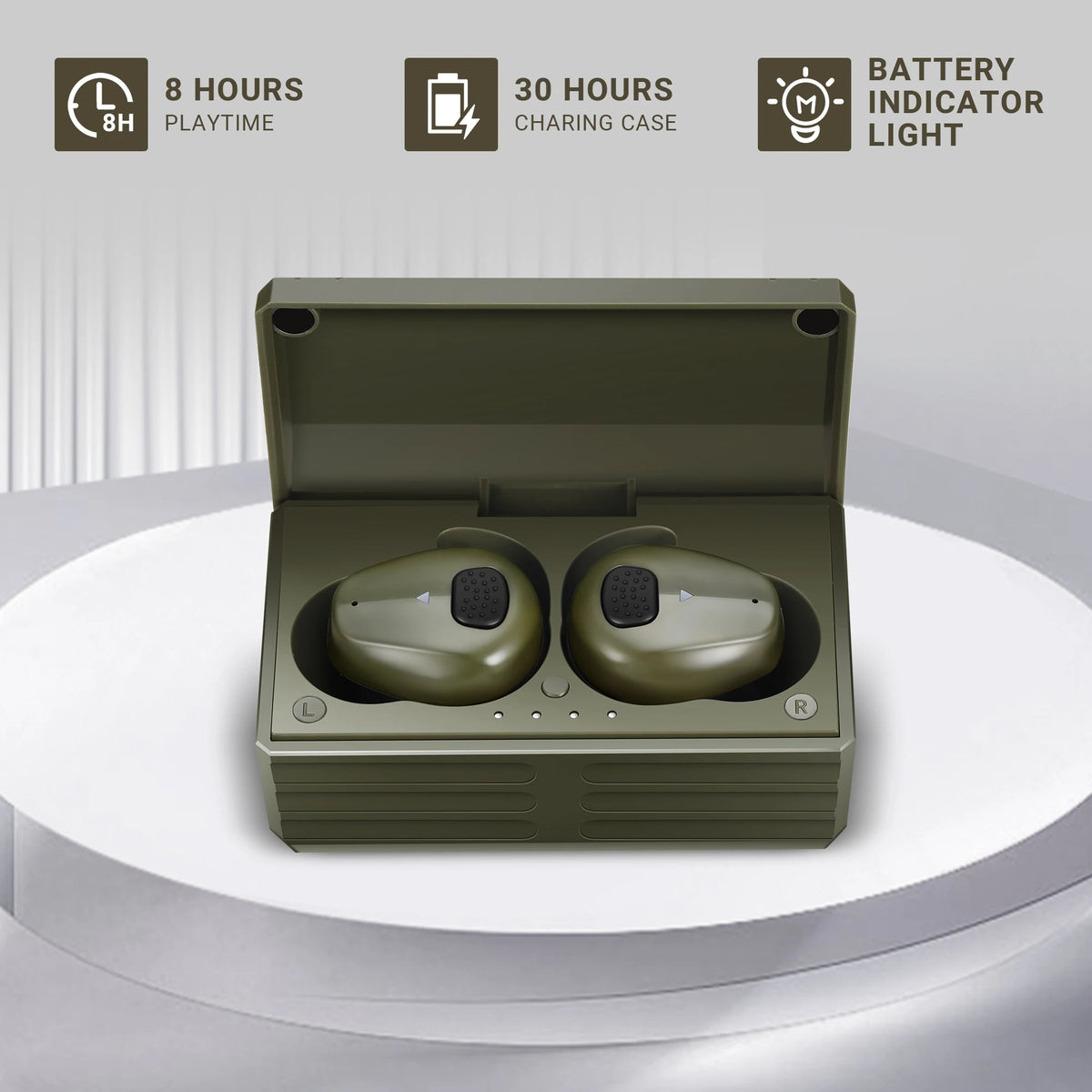 YHKEMA EB10 Tactical Bluetooth Headset Electronic Shooting Noise-Proof Earbuds/Noise-Cancelling Hearing Protection