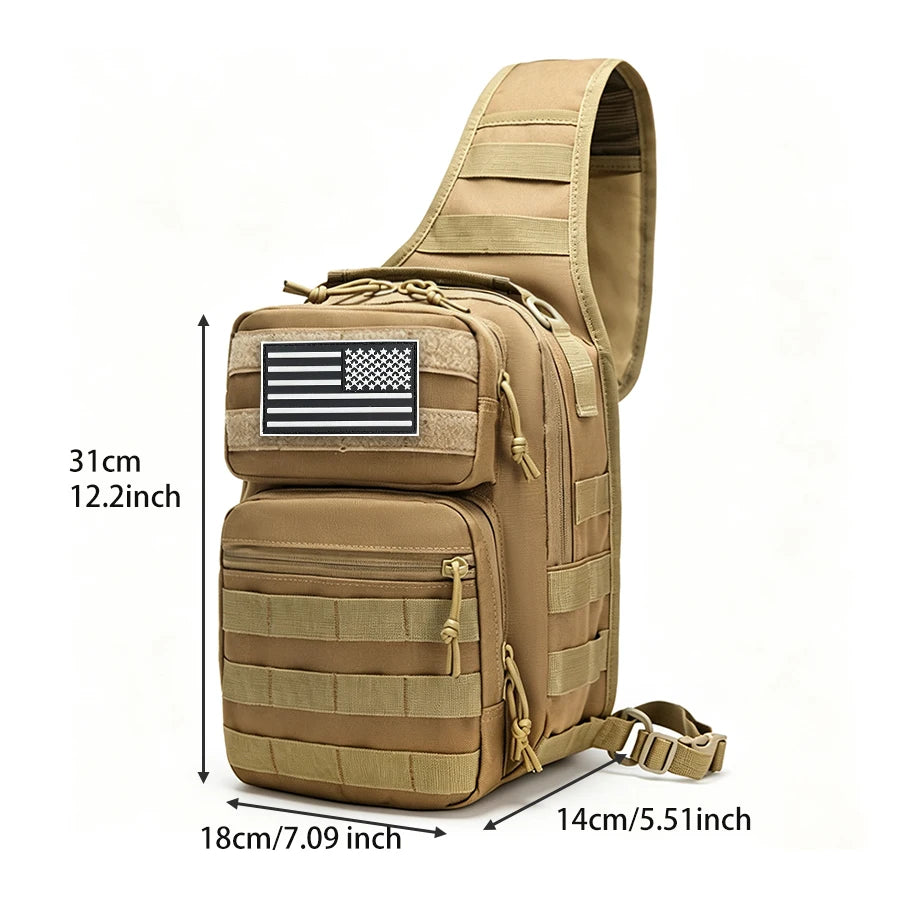 Outdoor cycling sports chest bag, single shoulder diagonal cross bag, large chest bag