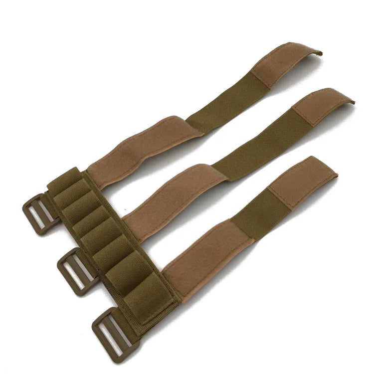 8 Rounds Cartridge Rifle Buttstock Ammo Shell Carrier 12/20 Gauge Shotshell Holder Arm Pouch Hunting Mag Bag