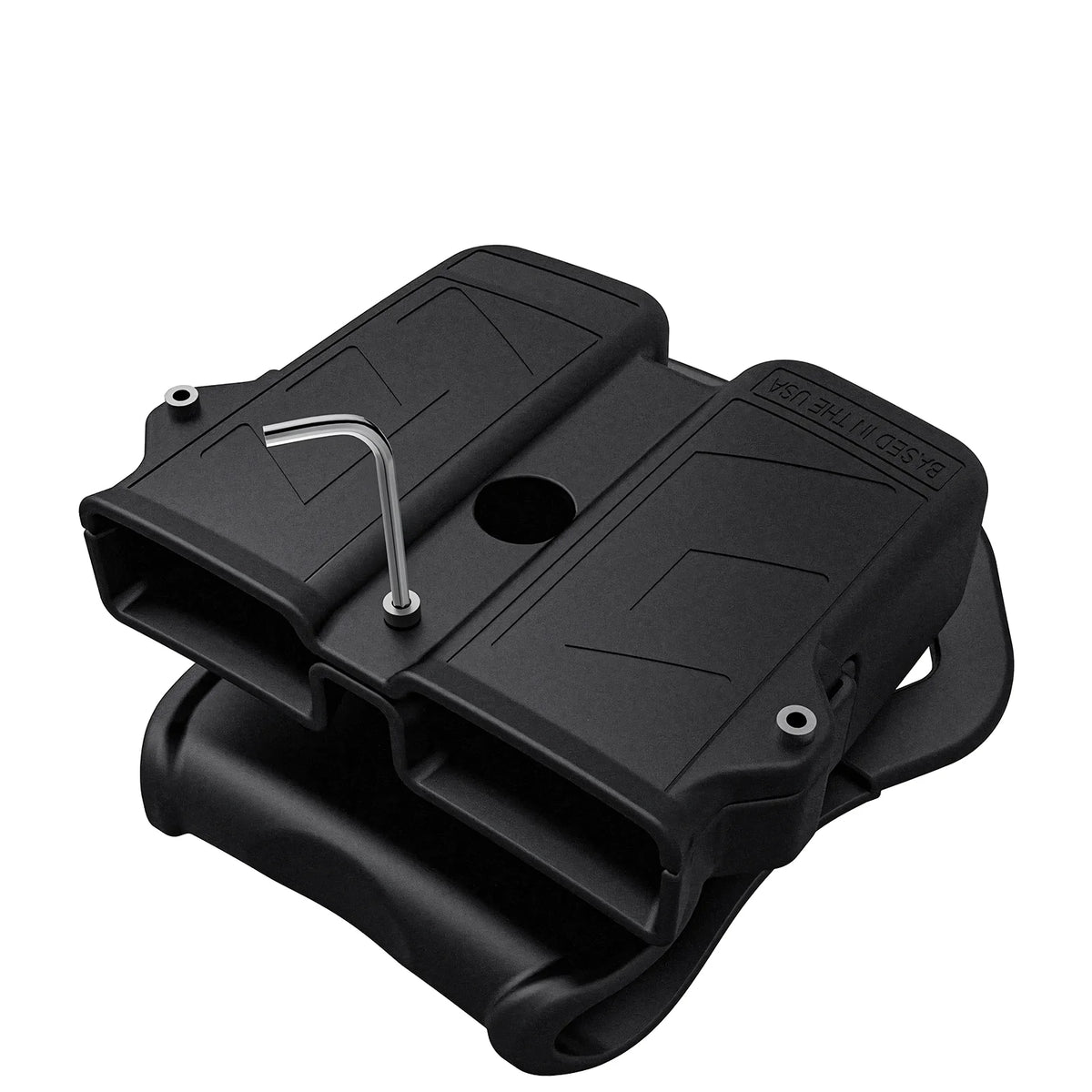 PA66+GF30 Universal Double Holder, 9mm 10mm 40 45 Single & Double Stack Universal Magazine Holster