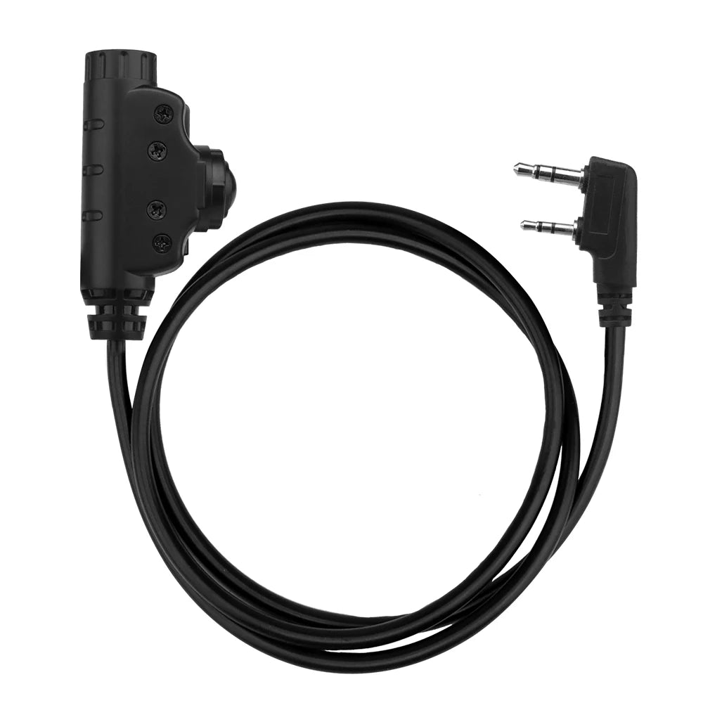 U94 PTT Adapter Push to Talk Headset Adapter Compatible with Headset Kenwood Baofeng Radios, Communication Headset Accessory