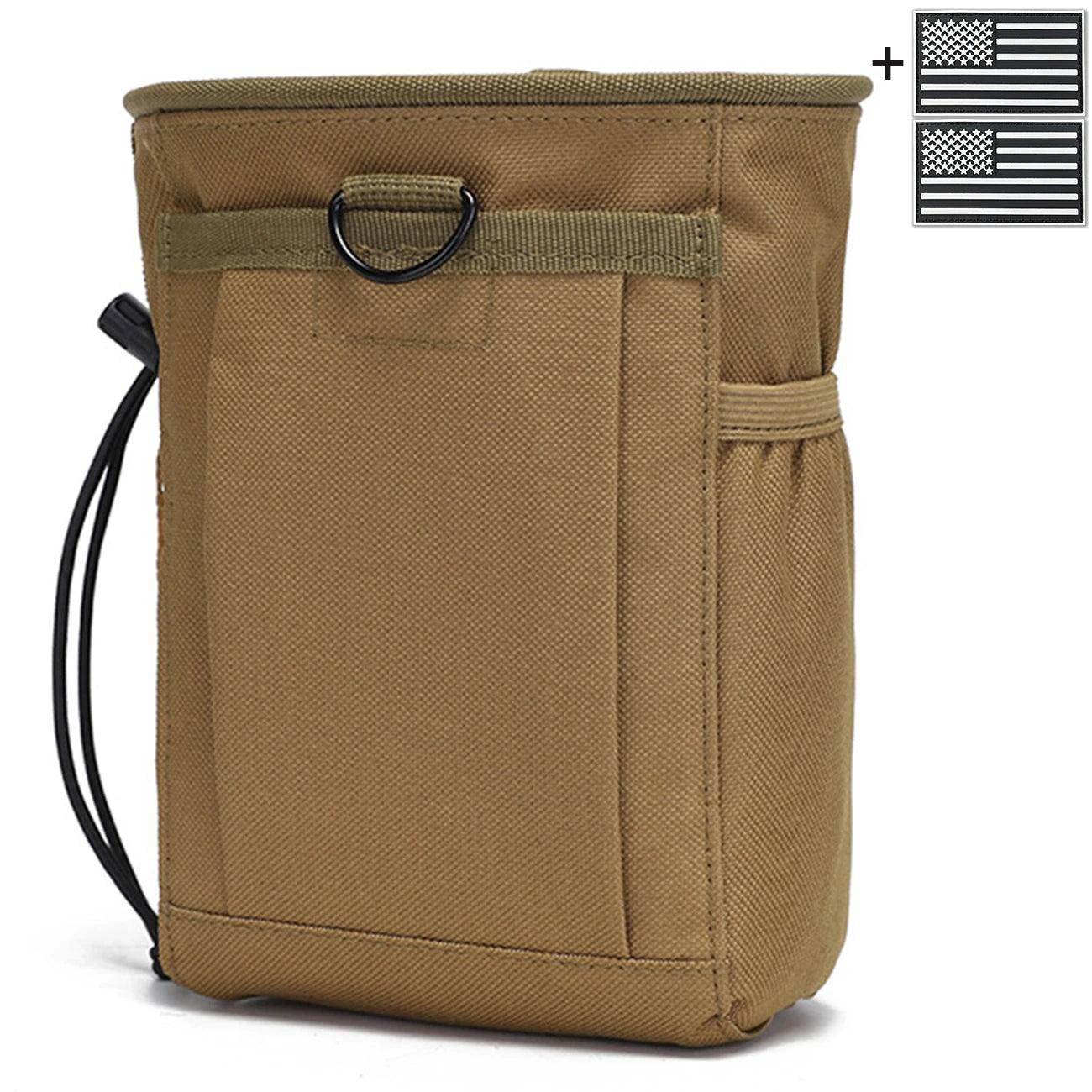 Multi functional storage bag MOLLE waist bag outdoor EDC practical drawstring storage bag, fabric wear-resistant and durable