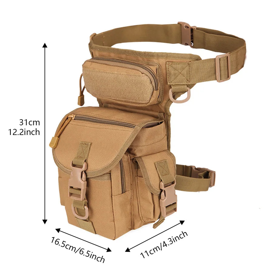 Waterproof Oxford Cloth Camouflage Style Single Shoulder Crossbody Journalist Photography Sports New Leg Bag