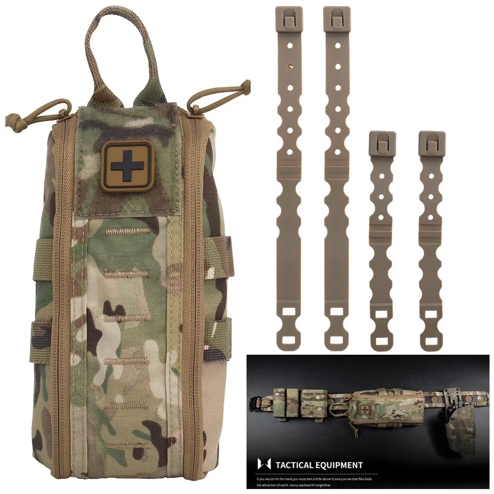 Camping First Aid Kit MOLLE Waist Belt Bag Hunting Vest Plate Carrier Gear Outdoor Quick Response Tactical Medical Pouch