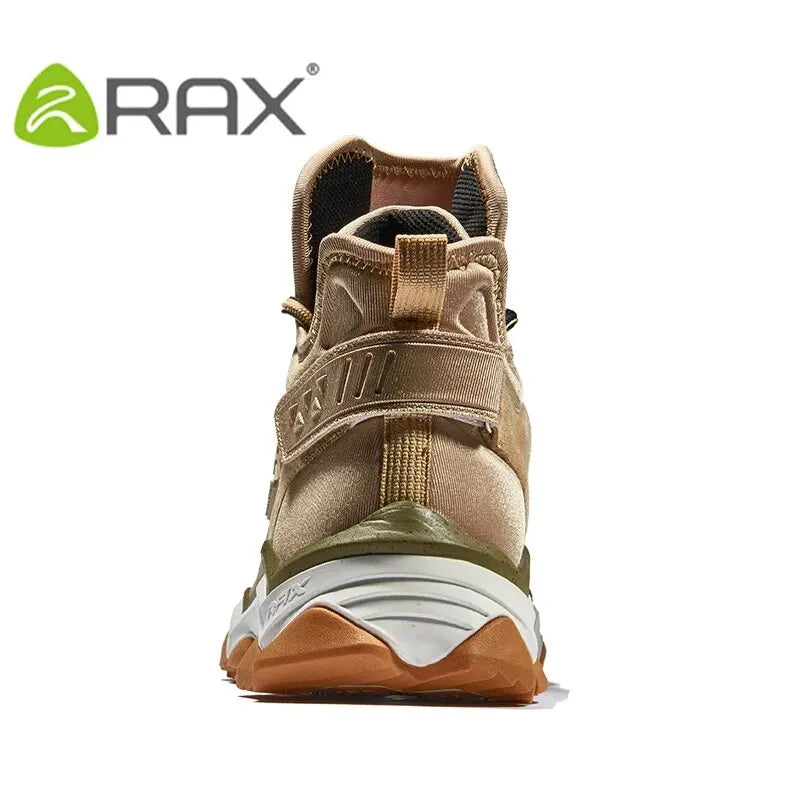 RAX Men Hiking Shoes Mid-top Leather Waterproof, Anti-slip, Anti-impact Outdoor Sports, Hiking, Camping, Hunting, Climbing Shoes