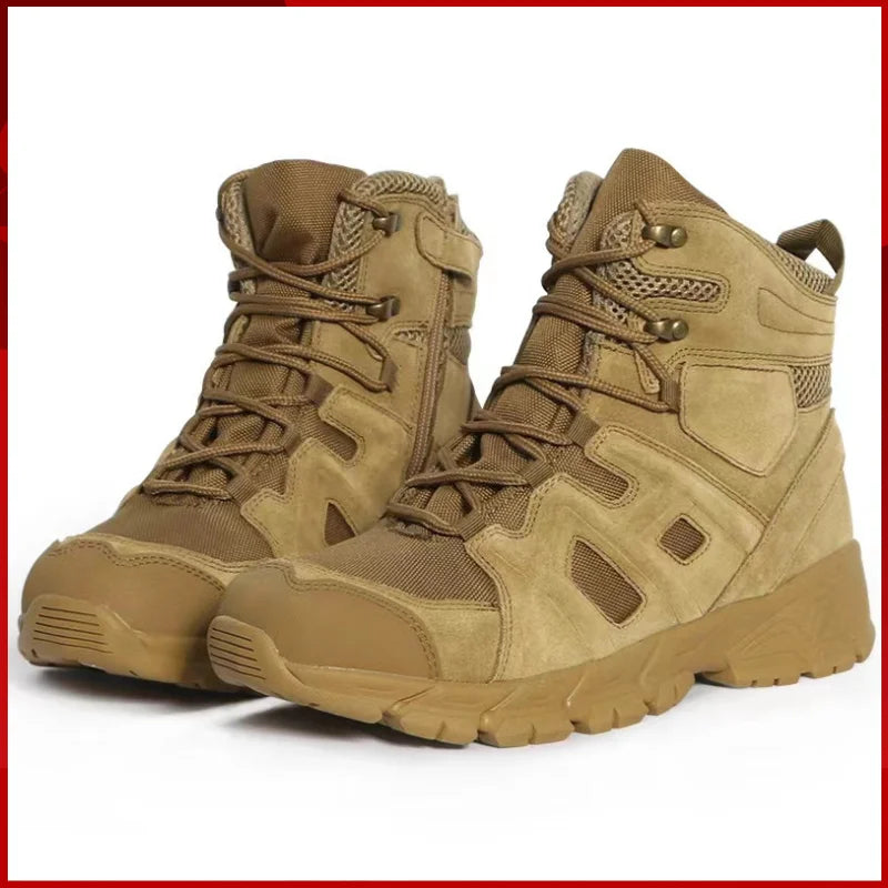 2024 Sand Couples Outdoor Mountain Desert Climbing Boots Non slip Combat Hiking Man Boots Hunting Work Boots For Men Shoe