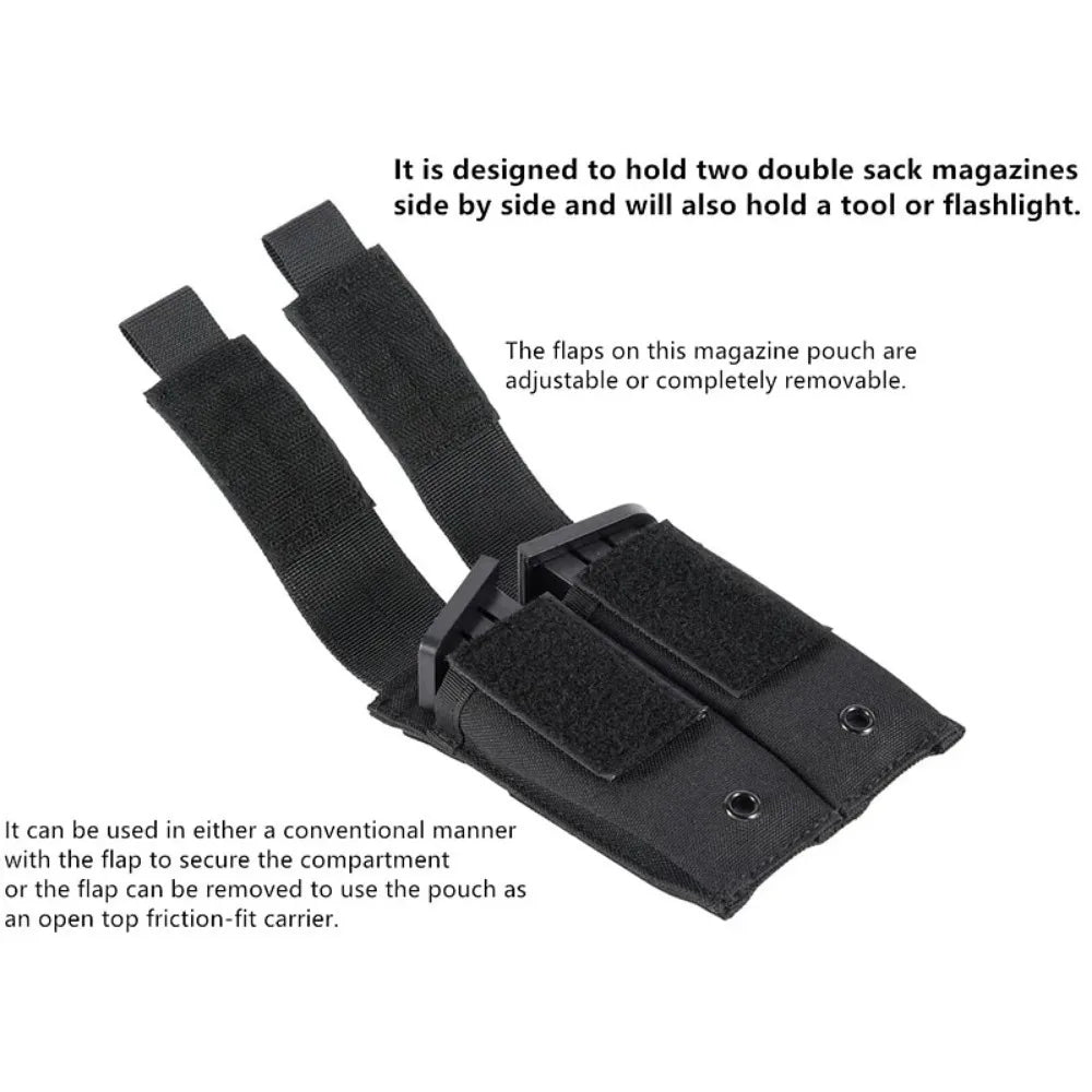 1PC New Small Double Magazine Bag Outdoor Multi-functional Accessories Hanging Bag Vest Accessories Bag Hunting Accessories