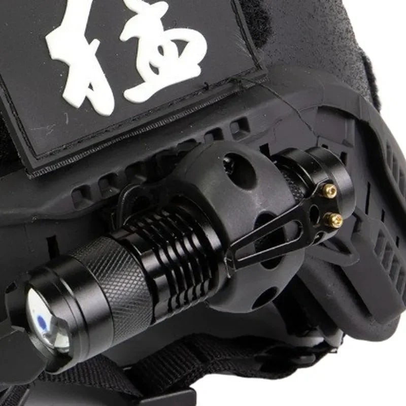Tactical Helmet Mount for Flashlight Compatible with MICH FAST Helmet Adjustable Universal Light Clamp for 2025mm Inner