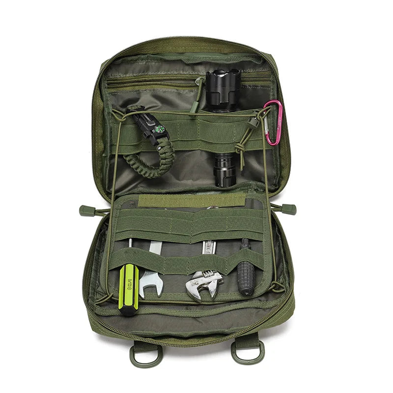 434 Tactical Admin Molle Pouch, Medical EDC EMT Utility Bag Shell Design Attachment Pouches 1000D Nylon Hiking Belt Bags