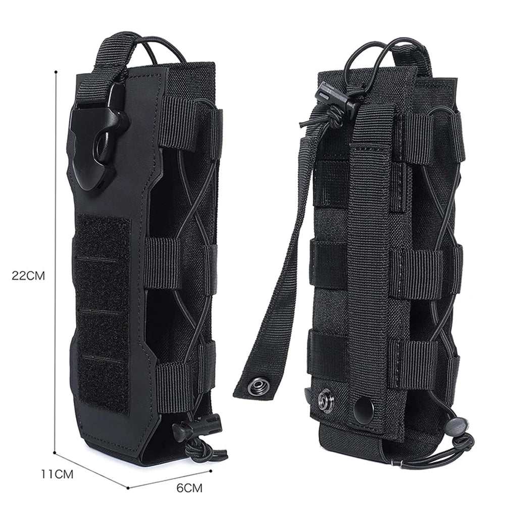 Laser Cut Design Molle Adjustable Water Bottle Holder Outdoor Sport Tactical Bottle Pouch for Backpack Belt Molle Radio Pouch